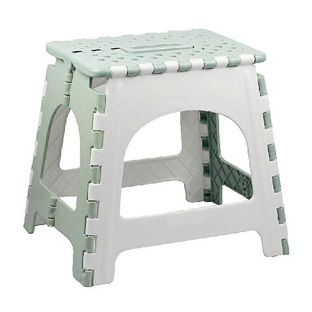 Folding Camping Stool Portable Chair Stool Green 13.39x12.20x11.02inch Anti-Skid Foot Pads 1Pcs