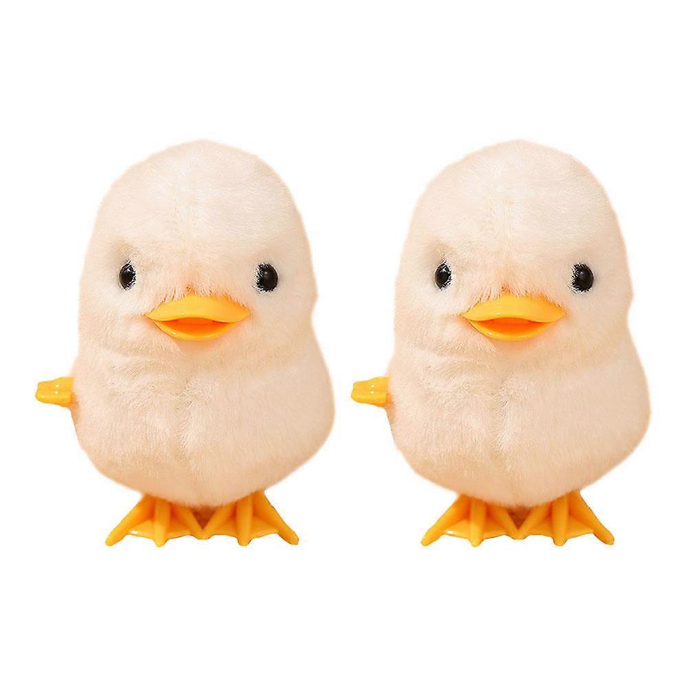 Toddler Toys Simulation Plush Animal Wind Up Toys Birthday present Animal Shape Bright Colors 2Set