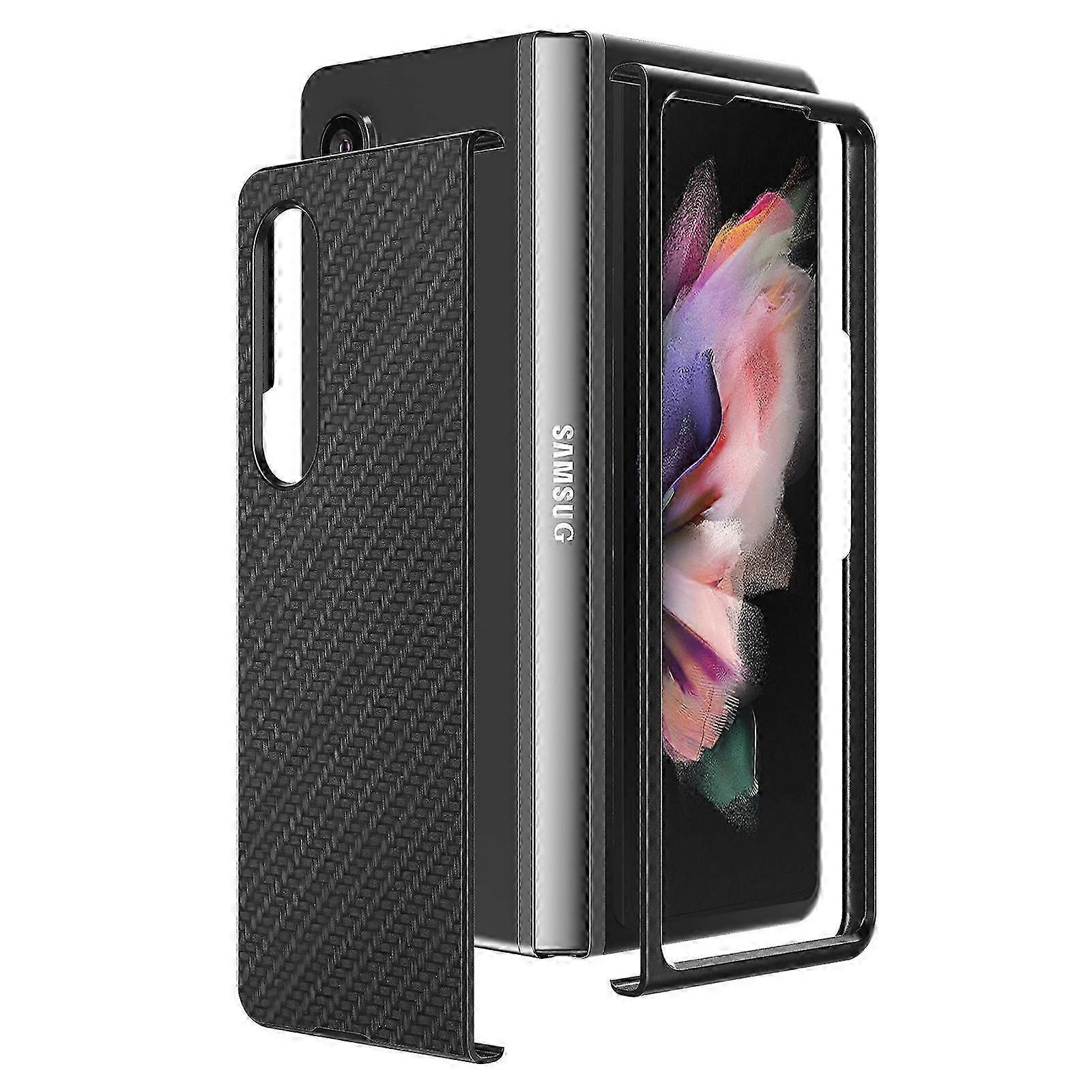 Carbon Fiber Case for Samsung Galaxy Z Fold 6 5G, Thin Slim Shockproof Hard PC Shell Rugged Protective Cover for Fold 6