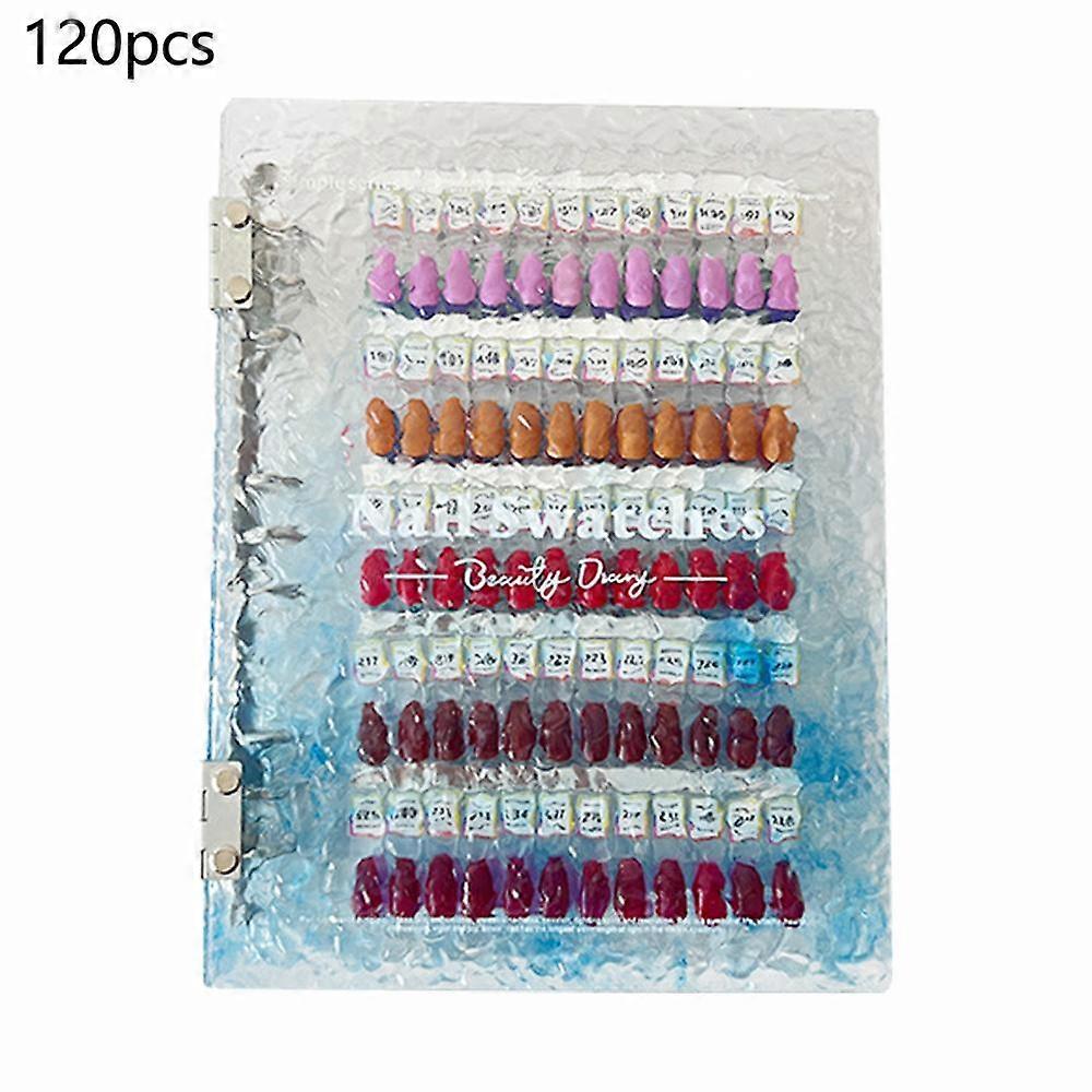 Tips Nail Art Acrylic Gradient Color Display Booklet Adetachable Manicure Board
