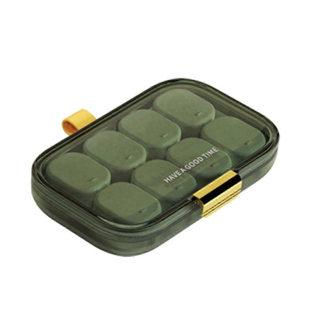 Pill Box with Lid Compartment Design Good Sealing Portable Weekly Pill Dispenser Box Suitable for Daily-A