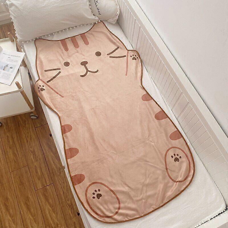 1.5M Cat Flannel Blanket Animals Shape Summer Air Conditioner Sleep Blankets