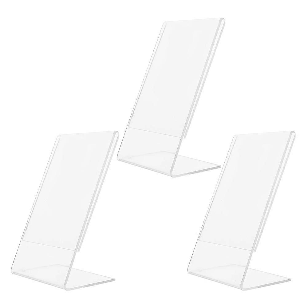 Photo Holder Stand Modern Acrylic Photo Display Racks Office Use 3Pcs