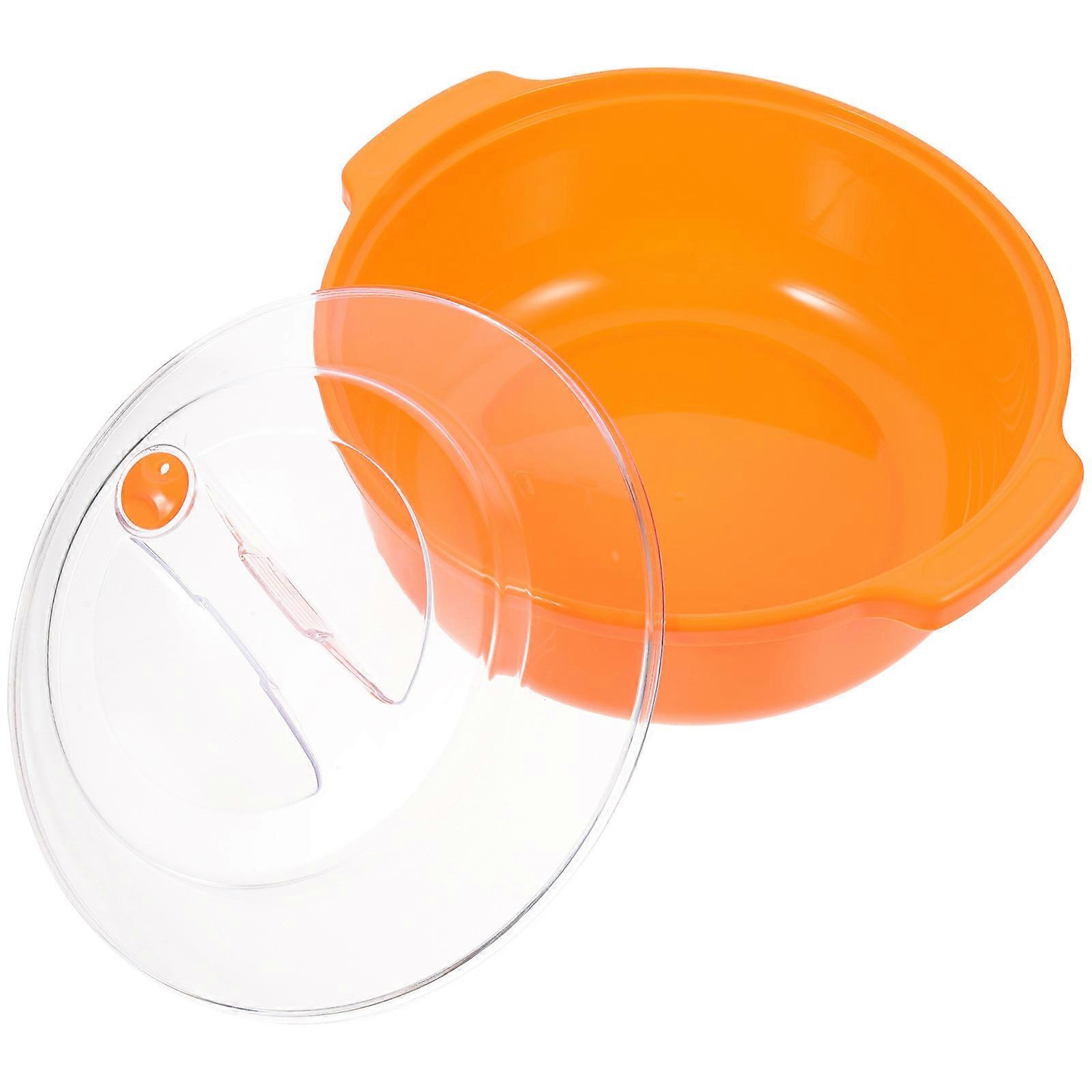Noodle Bowl with Lid for Instant Noodles Round Shape 9.63X8.65X3.54in Material Non Slip Bottom 1Pack