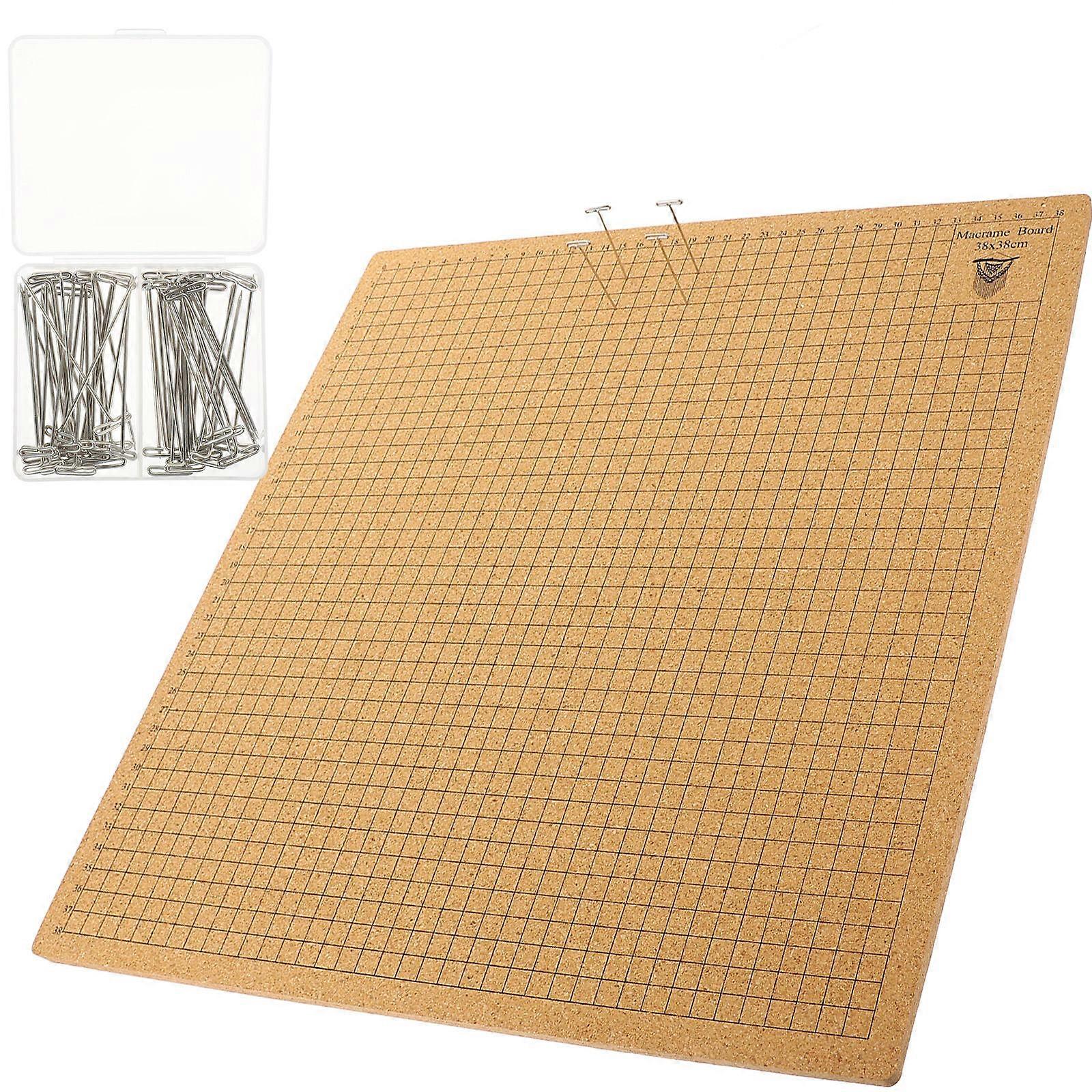 Macrame Board Kit For Knotting Crafts Tailors And Office Supplies Square 40.7X40.7cm 1 Set