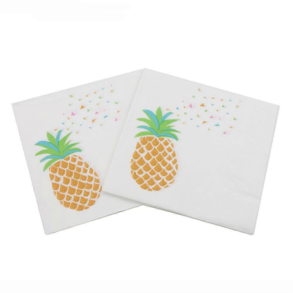 Decorative Napkins Pineapple Party 33x33cm Multi-Colored Paper Disposable 20 Sheets