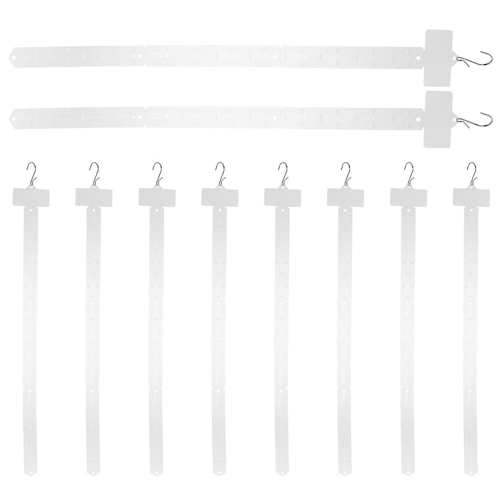 Merchandise Sign Holder Clip Display Racks Snack Organizer Hanging Strips Sleek Design For Retail Store Use 63.00X3.00X0.13CM 10Pcs