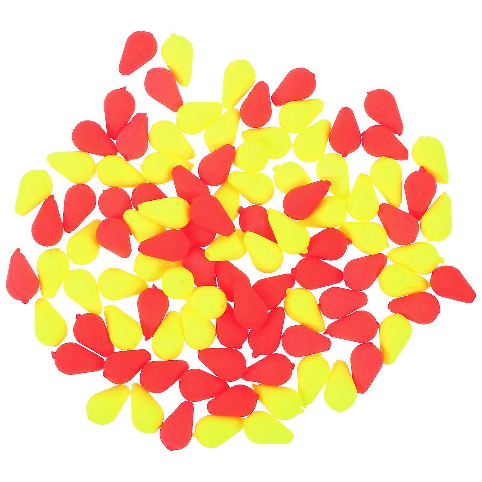 Fishing Floats Adjust Line Depth River Fishing Yellow Stable Performance 100Pcs