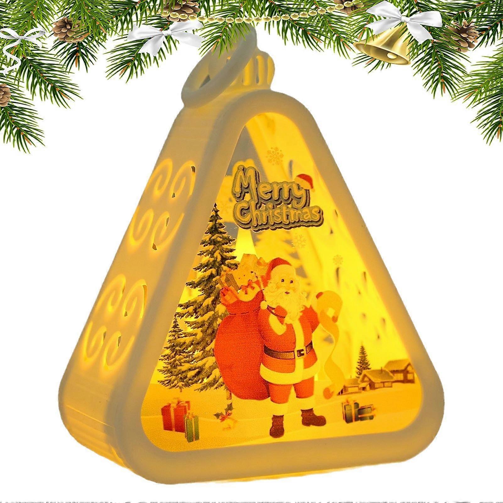 Christmas Desk Lamp Battery Operated, Warm Luminous Table Lamp for Indoor/Outdoor Use, Ideal for Elderly Decor