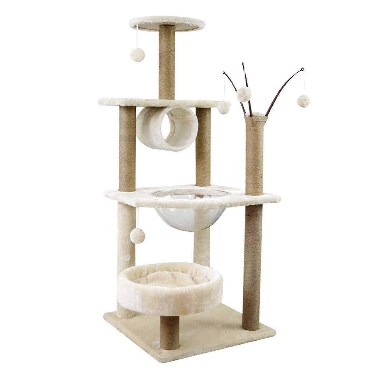 Cat Tree Climbing Frame Scratching Post Space Capsule Plush Villa