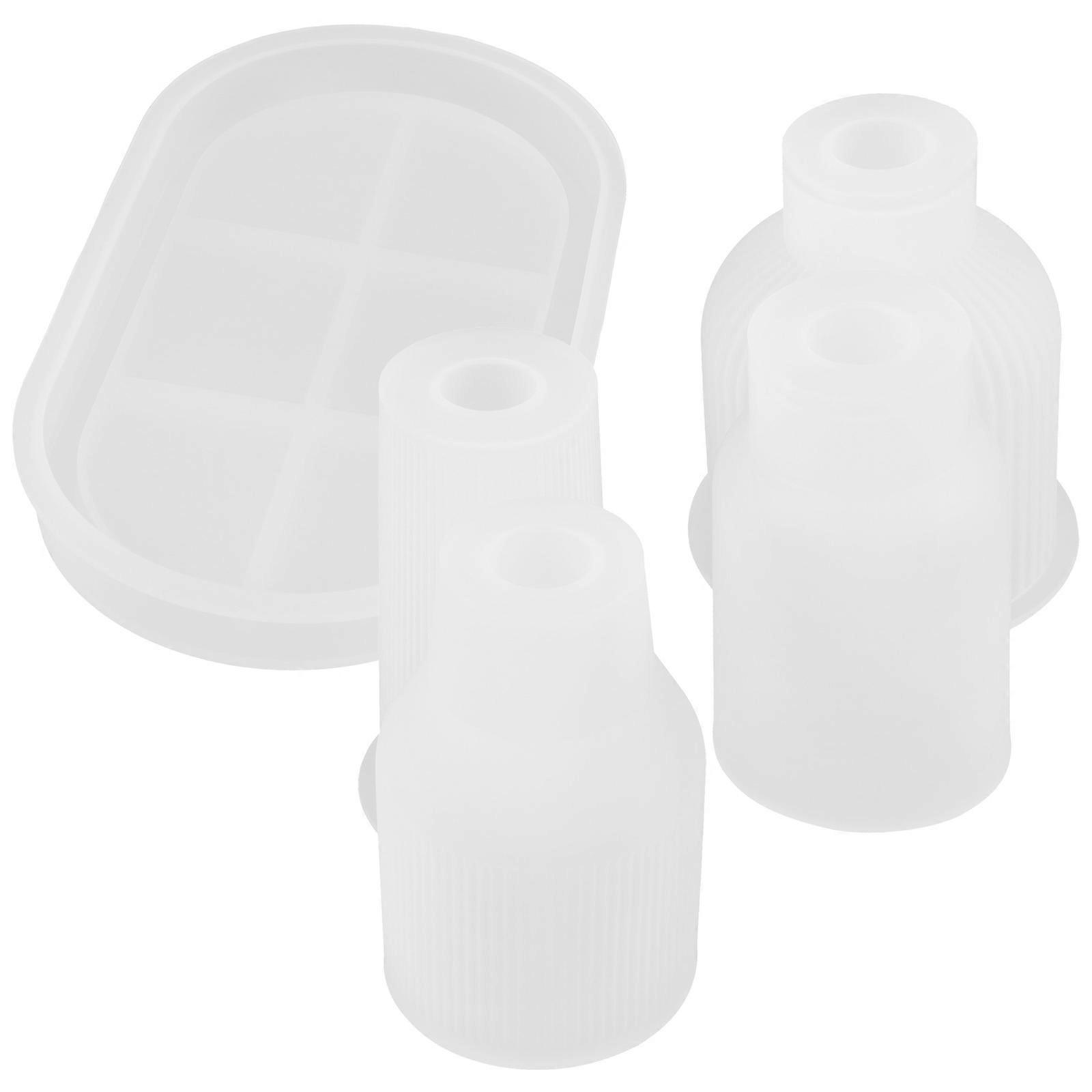 1 Set Flower Vase Silicone Mold for DIY Use Easy to Release Smooth Finish Lightweight Portable