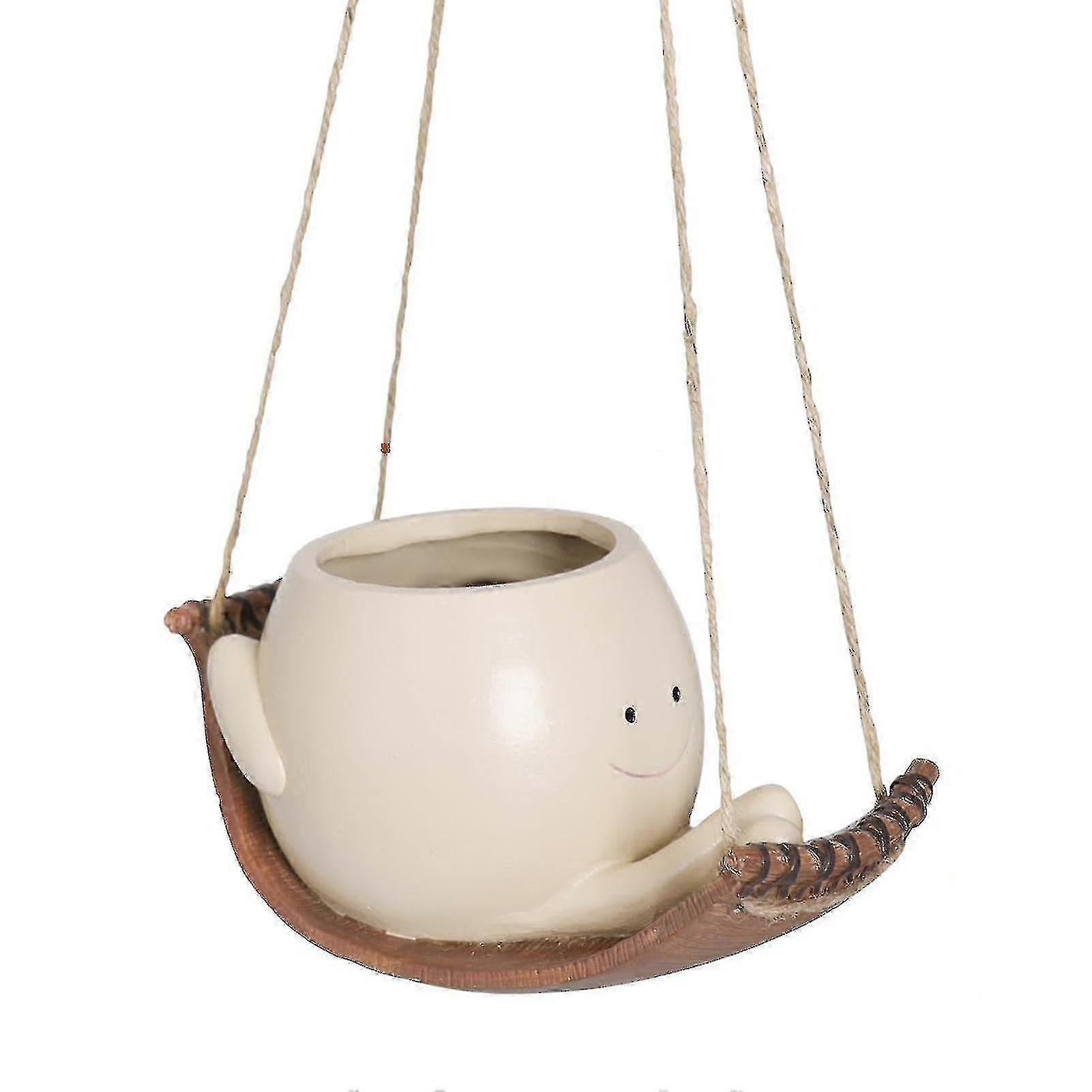 Unique Smile Face Hanging Planter Pot Hammock - Decorative Flower Holder for Home & Outdoor Garden Decoration