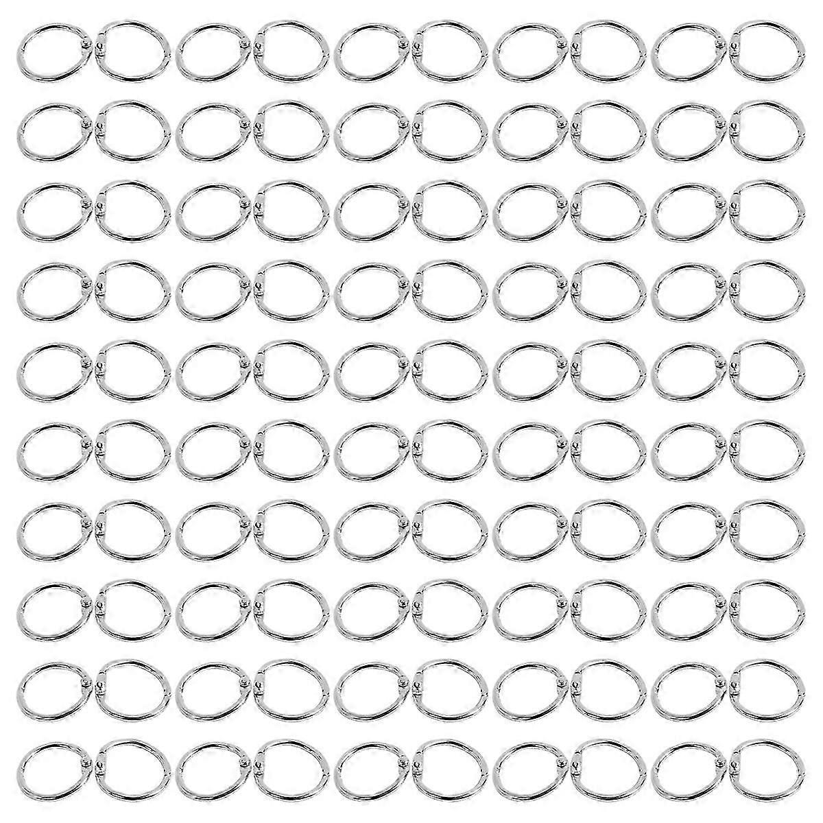 100pcs løse blad binder ringe nøgleringe bogringe ringe til scrapbog / album / håndværk
