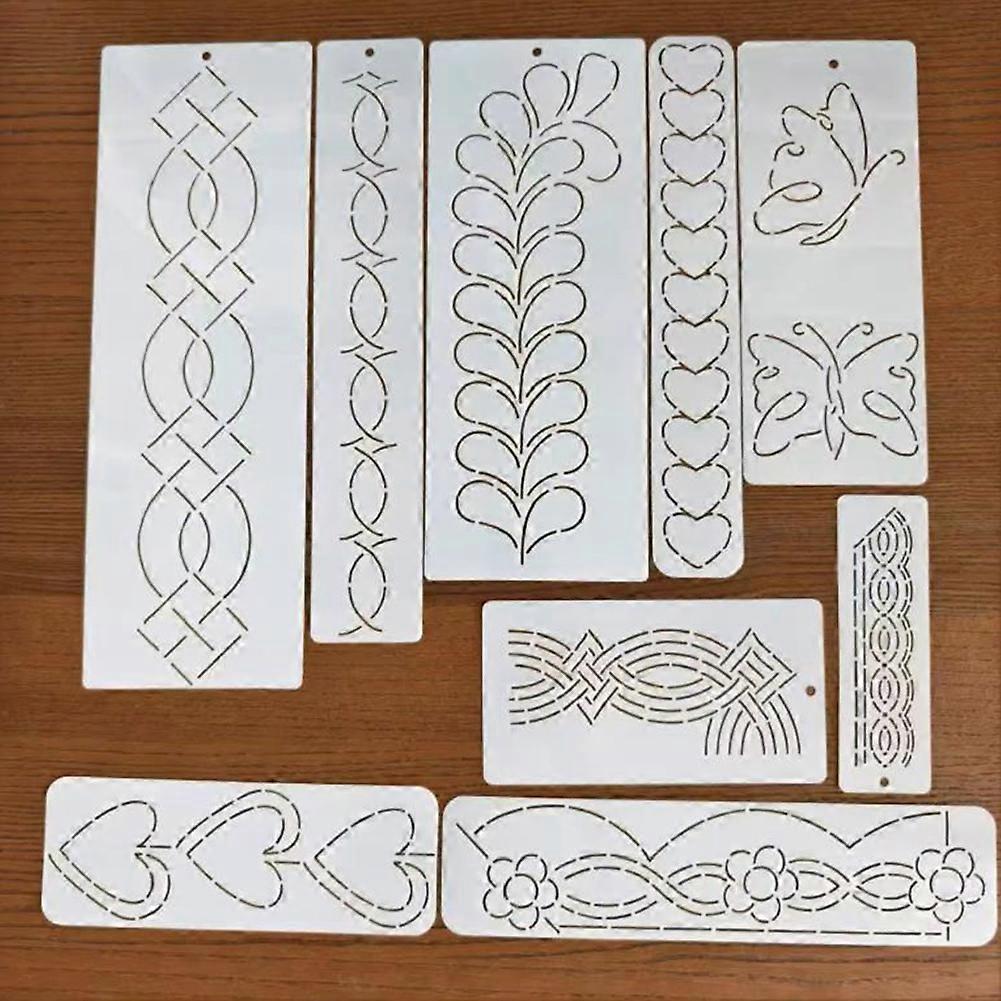Plastic Quilting Template Reusable Geometric Line Quilting Stencils for Embroidery Patchworks Sewing Craft