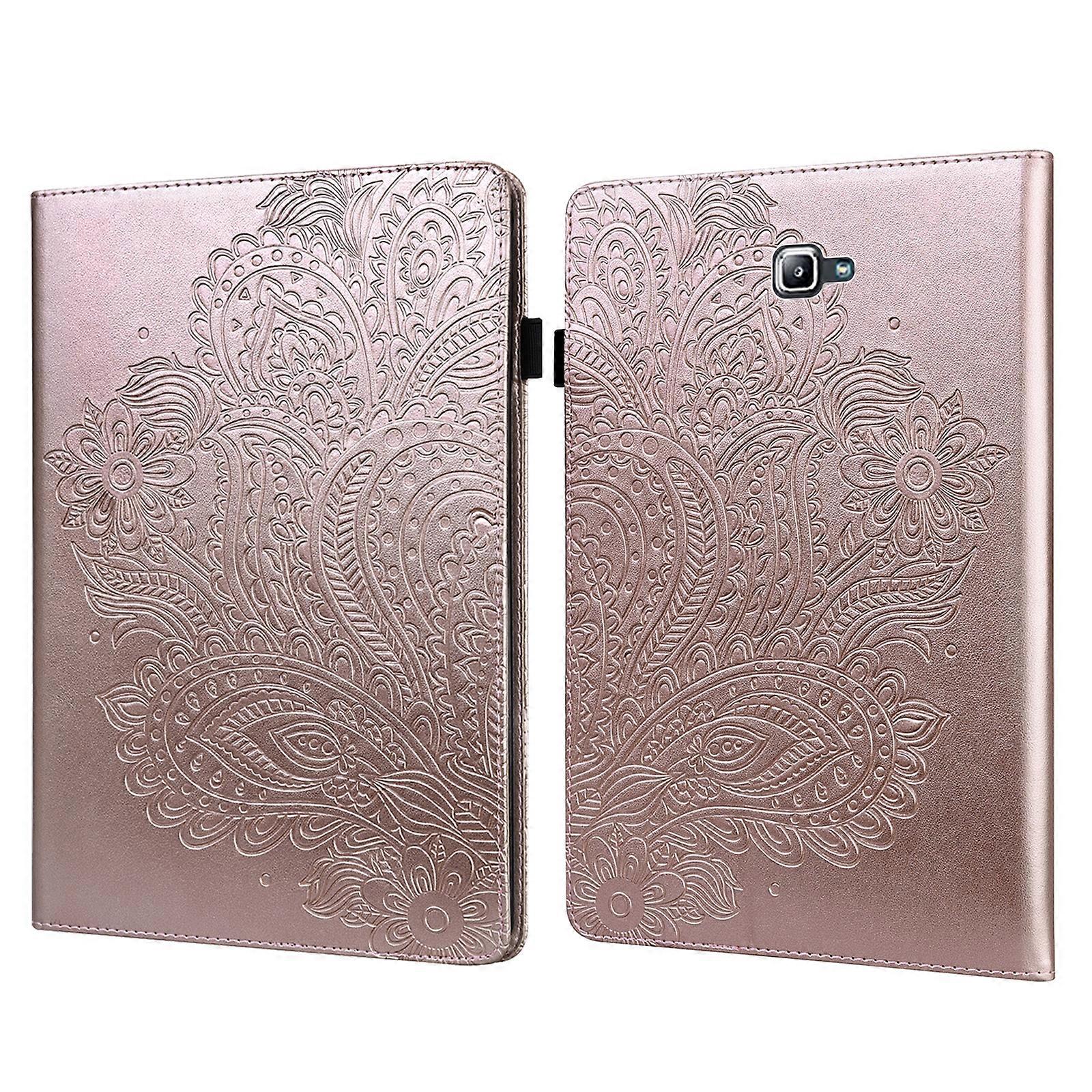 For Samsung Galaxy Tab A 10.1 (2016) T580 Peacock Embossed Pattern TPU + PU Horizontal Flip Leather Case with Holder & Card Slots & Wallet