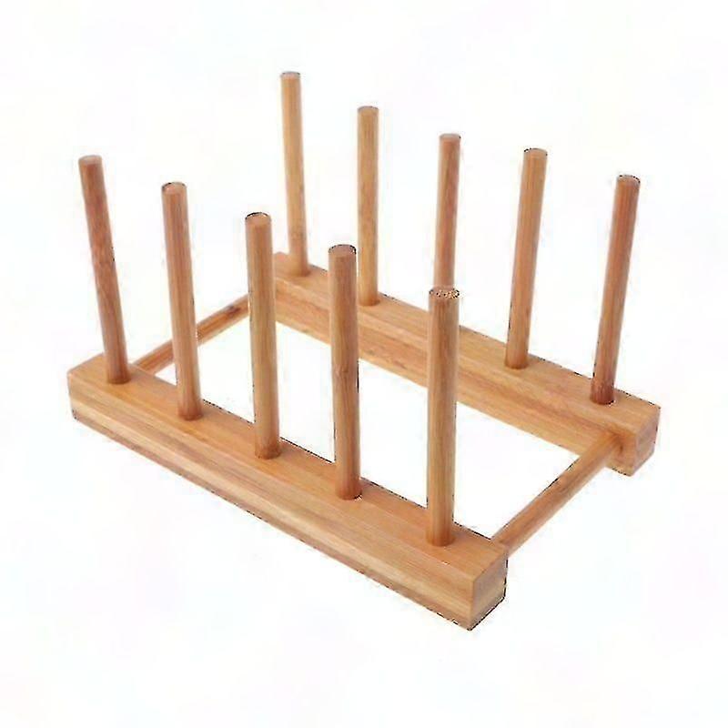 Wooden dish rack for plates pots cups drainer stand