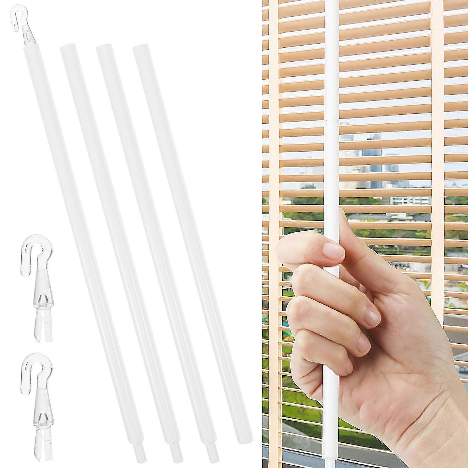 1 Set of Plastic Blind Detachable Wand Blind Tilt Wand Window Blind Opener with Hooks Blind Tilt Rod