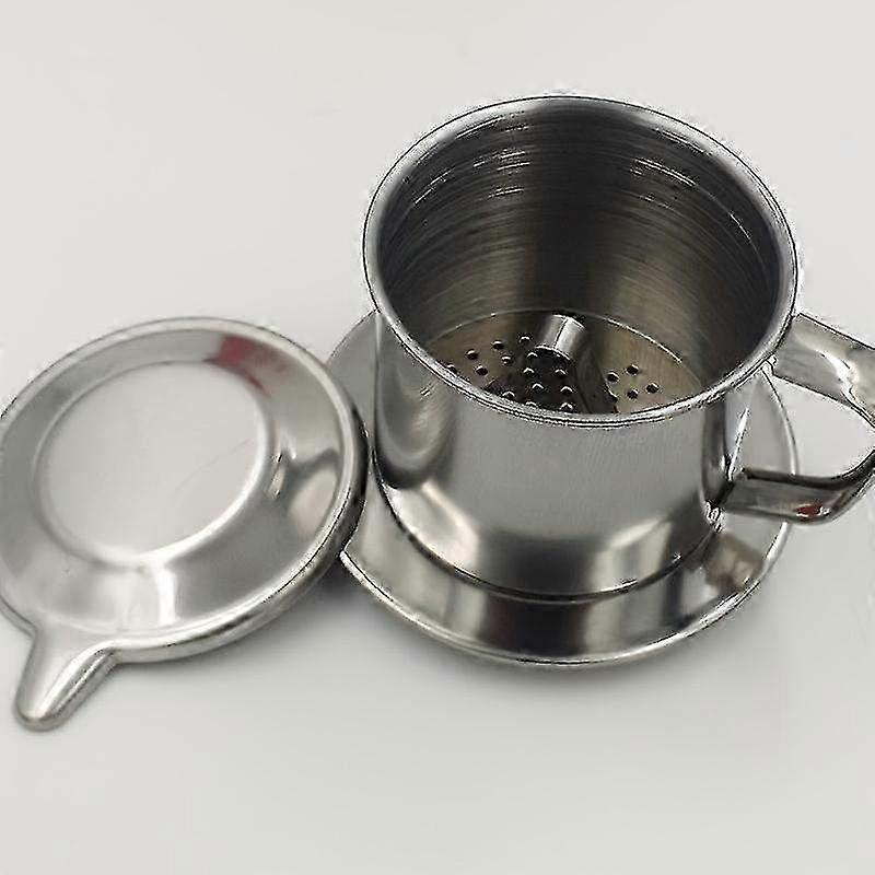 الفولاذ المقاوم للصدأ الفيتنامية نمط القهوة بالتنقيط تصفية وعاء للمنزل والمكتب والسفر والتخييم - محمول ودائم