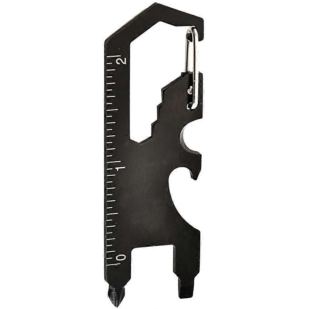 Convenient Keychain Multipurpose Tool With Bottle Opener Wrench Screwdriver Ruler 7.5x2.5cm For Adults 1Pack