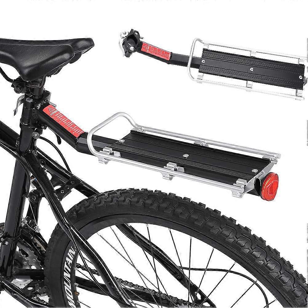 Bicycle Seatpost Carrier, Aluminium Alloy Bicycle Carrier with Elastic Rope for Luggage Attachment, Pannier Rack, Bicycle Pannier Rack, Suitable for