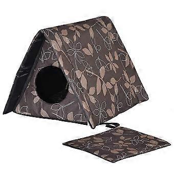 Cat House Outdoor Winterproof, Waterproof, with Removable Mat, M