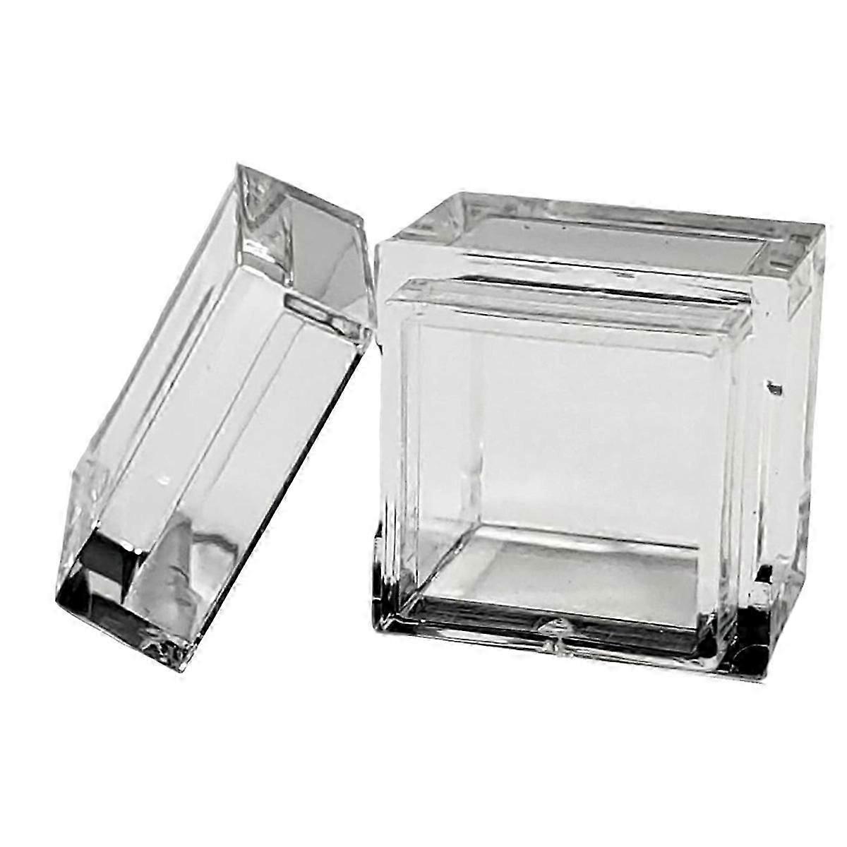 10Pcs Acrylic Box Trays for Elements Cubes Clear Case Periodic Table Bracket for Elements Collection