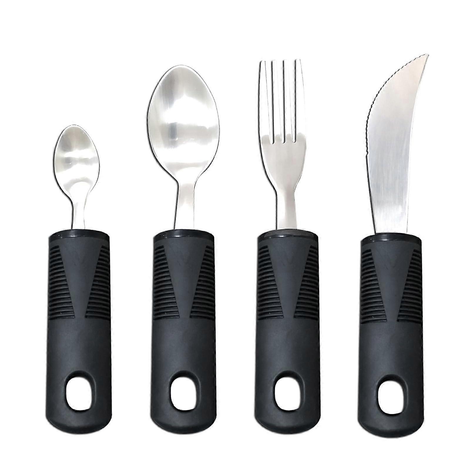 Weighted Flexible Cutlery, EasytoGrip DisabledFriendly DishwasherSafe Adaptive Utensil Set for Arthritis Assistance