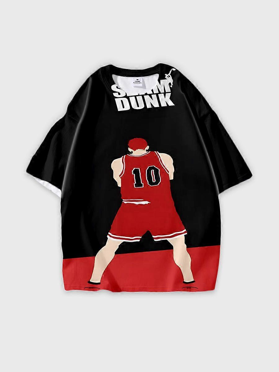 T-shirt girocollo Role Pattern manica corta sciolta P1232