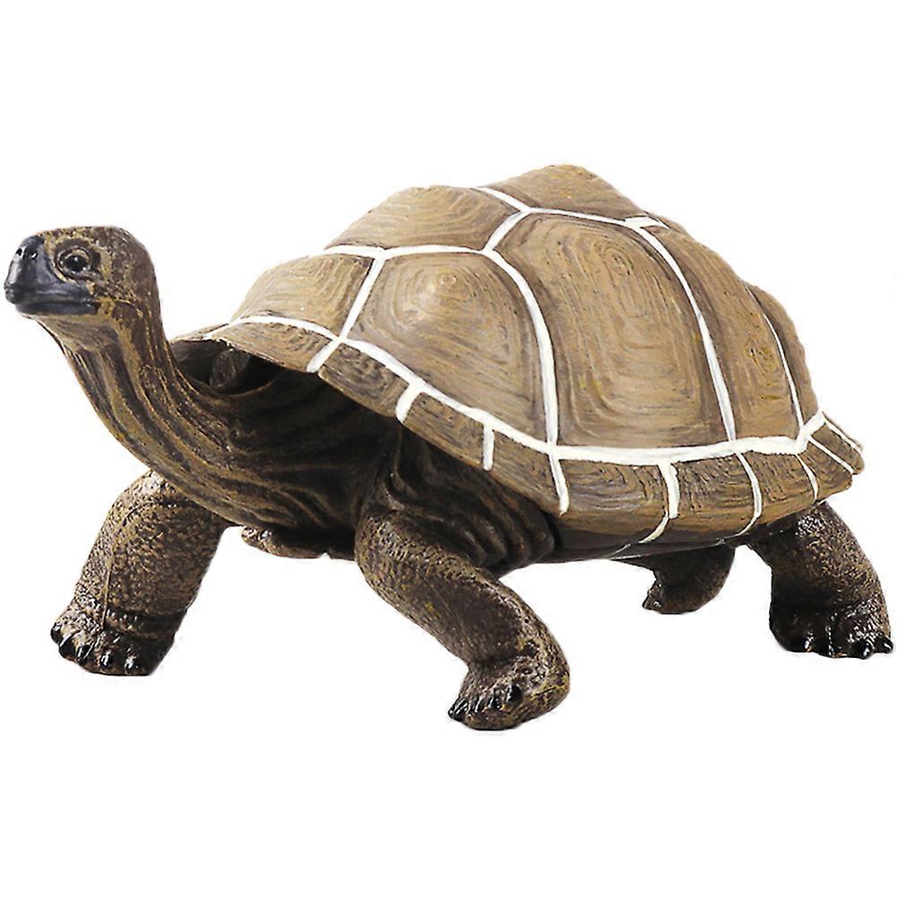 Hemoton Turtle Figurine Plastic Tortoise Ornament Artificial Statue Decor 2pcs