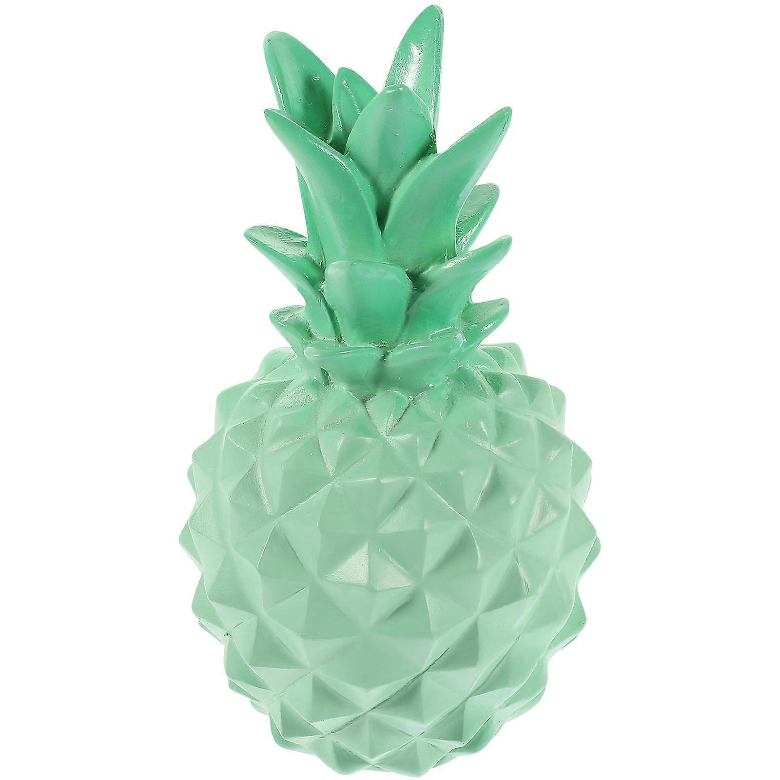Resin Craft Fruit Pineapple Desktop Ornament Indoor Space Refreshing Realistic Design 13X8CM 1Pack