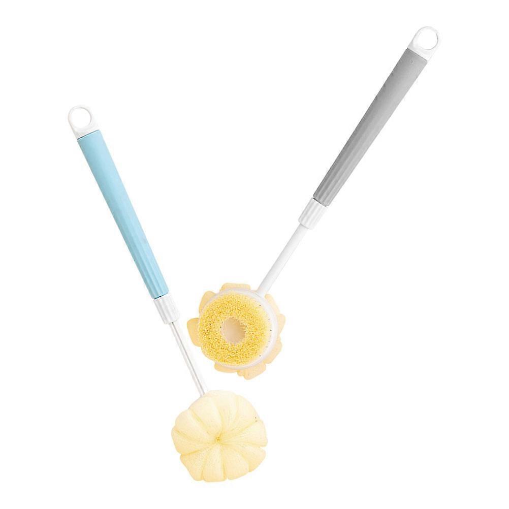 Affection Shower Brush with Retractable Bristles and Extended Handle for Comfortable Bathing Experience Assorted Color