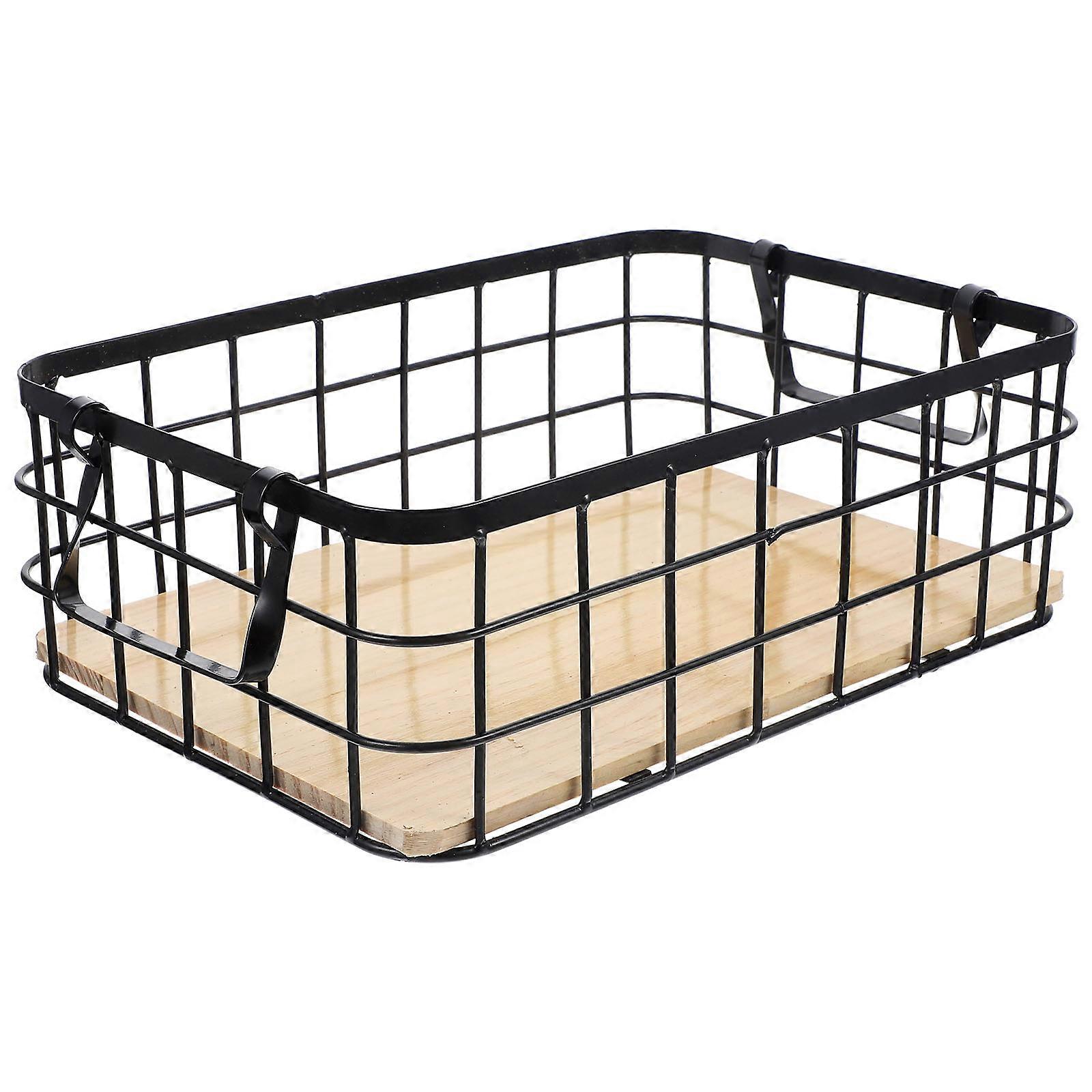 Wire Basket Multi Functional Storage Kitchen Baskets Outdoor Decoration 1Pcs