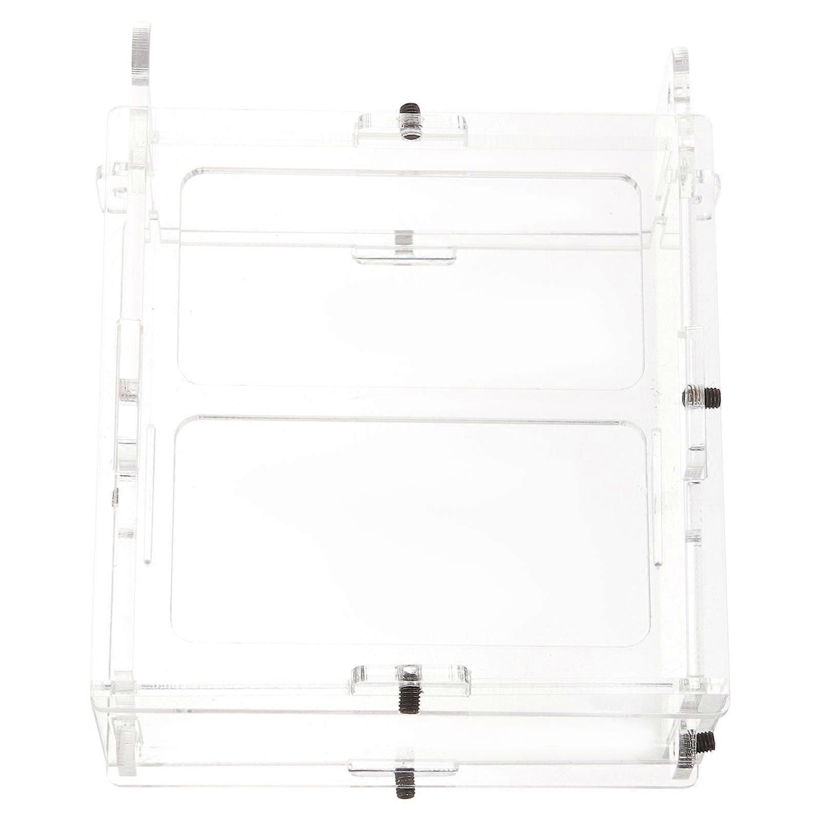 Parrot Food Container Acrylic Bird Cage Feeder Indoor Use Protective Feeding 1Pcs