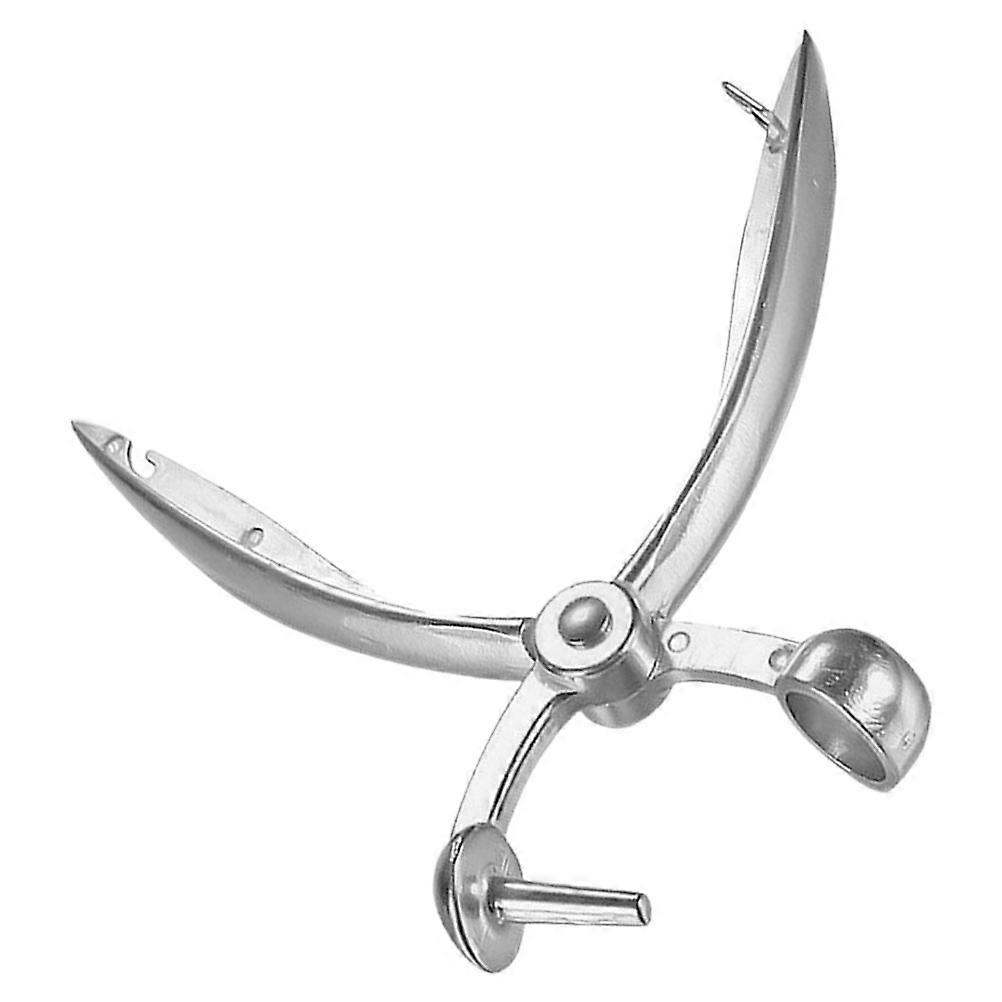 Silver Metal Cherry Pitter Tool for Effortlessly Removing Pits from Fruits in Kitchen Tasks