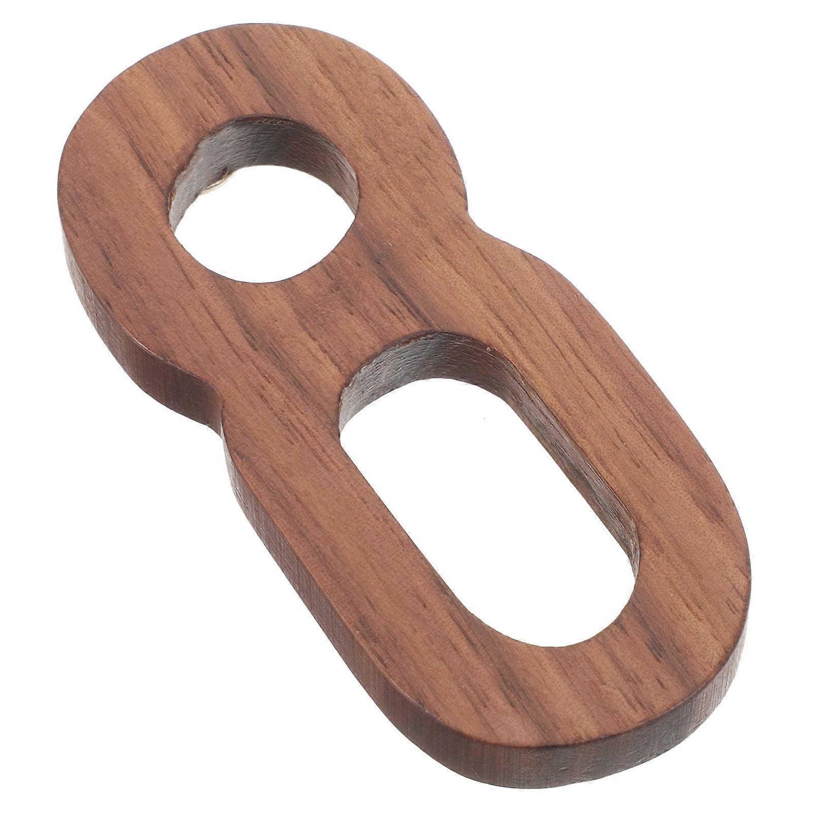 Exterior Decor House Number Light Brown Wood Decorative Effect 3D Solid Design 1Pack