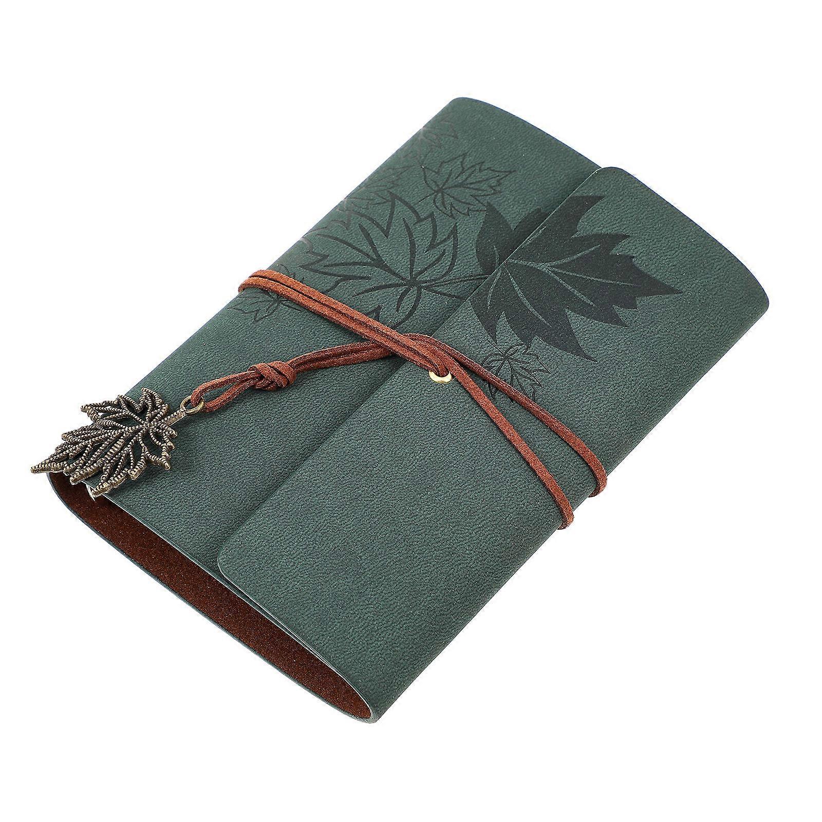 Coil Notebook for Writing with Maple Leaf Pendant and Practical Design 5.5 x 8.5 inches