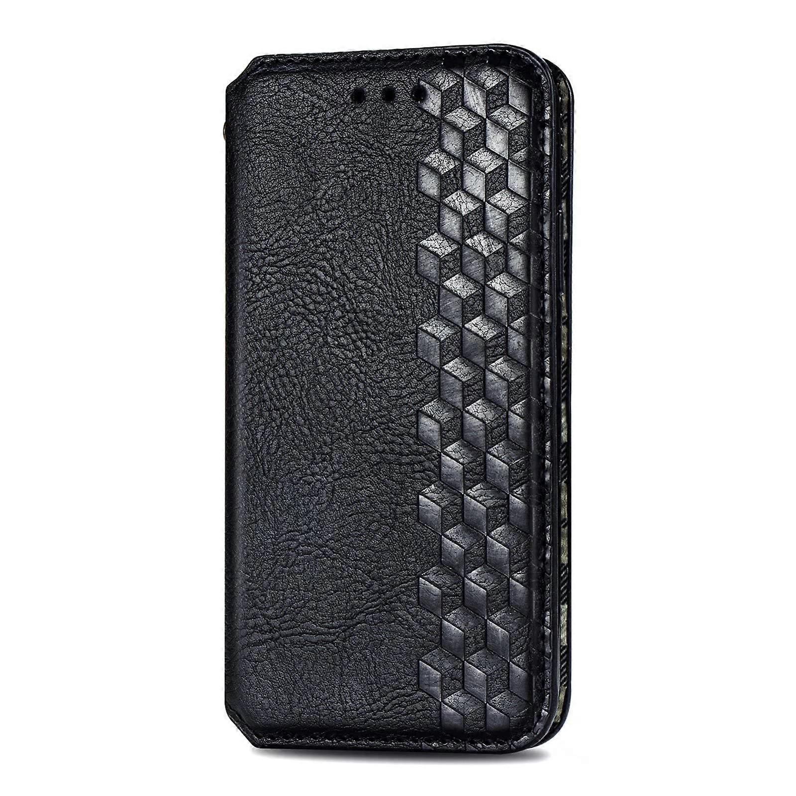 Case With Card Slot, Stand Function, Leather Flip Cover, Black for Xiaomi Redmi Note 10S