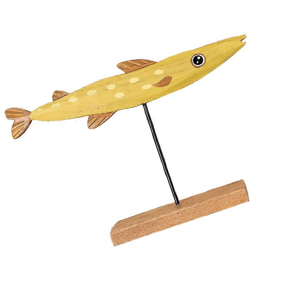 Christmas Ornaments with Fish Design Made of Synthetic Material in Yellow Color for Decor 6.5 Inches