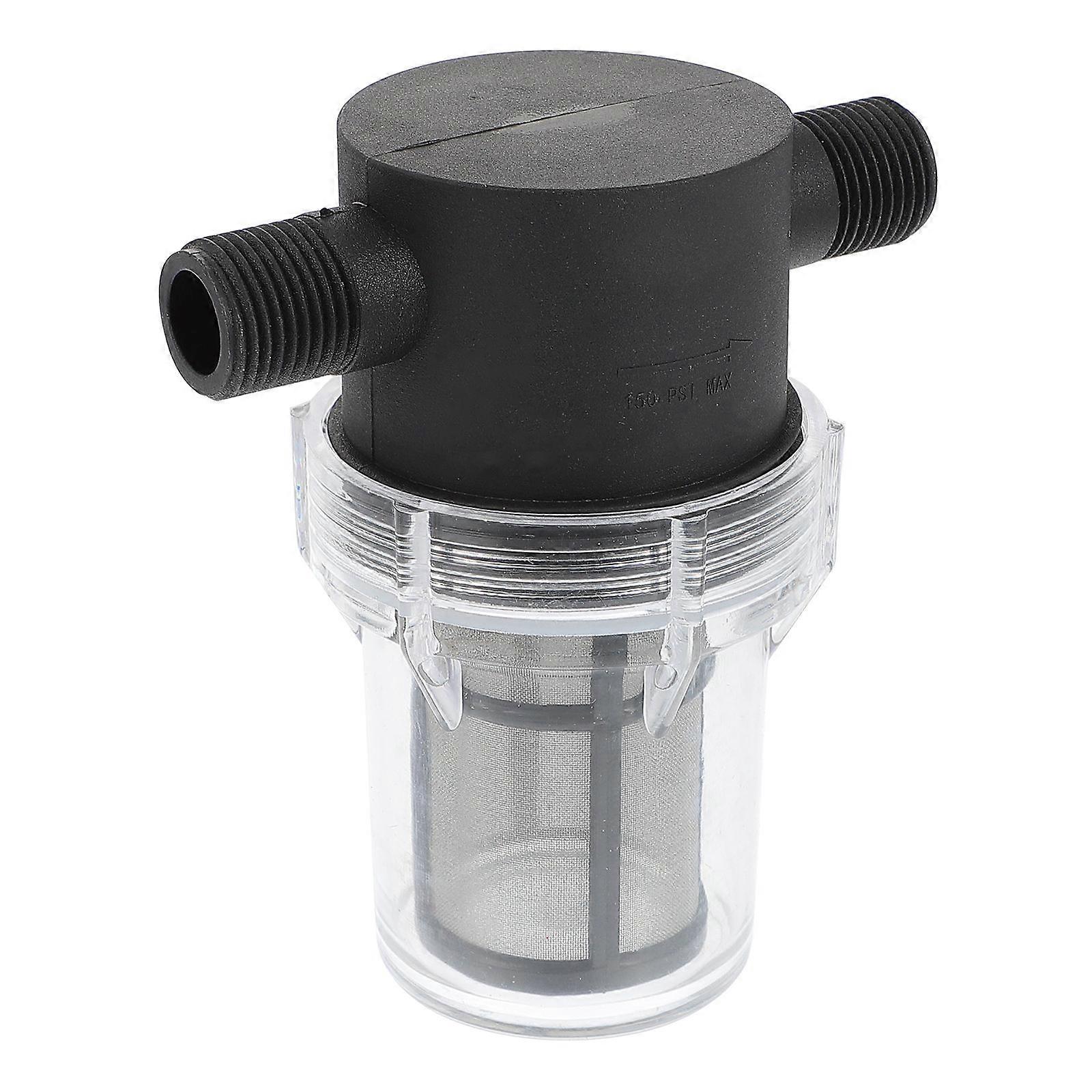 Water Pre-filter with Mesh Strainer for Safe Water Use 1 Pc Black