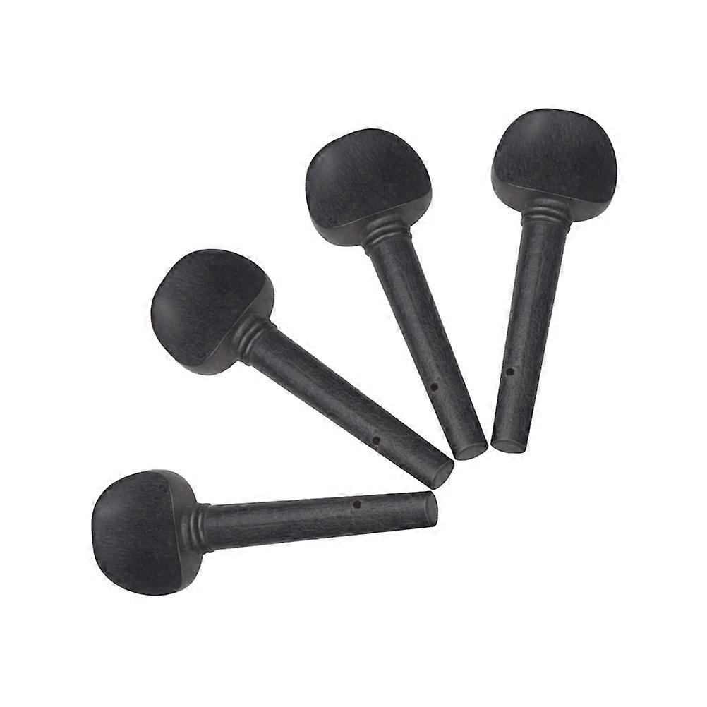 Durable Plastic Black Violin Tuning Pegs for Instrument DIY with Pre Drilled Holes 4 Pieces 4/4