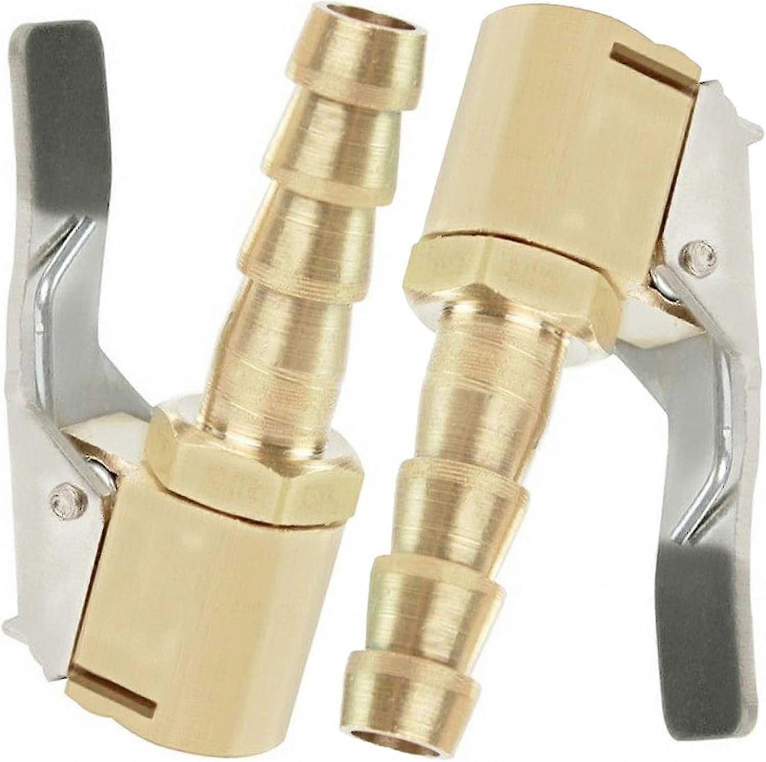 Car Tire Inflator Nozzle with Clip, Brass 8mm Inflation Valve Adapter for Tire Valves
