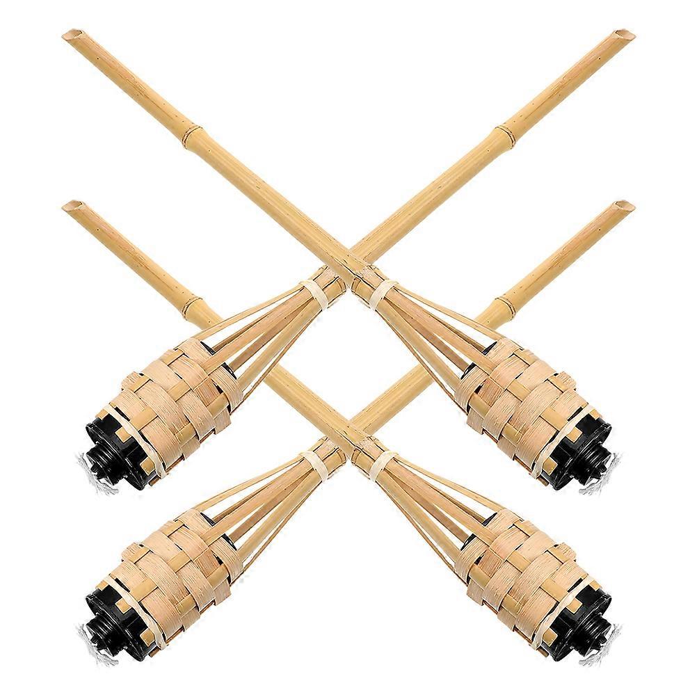 Here's a refined product description for your **4pcs Bamboo Torch Lights / Rustic Outdoor Oil Lamp**, ideal for use in product listings, marketing