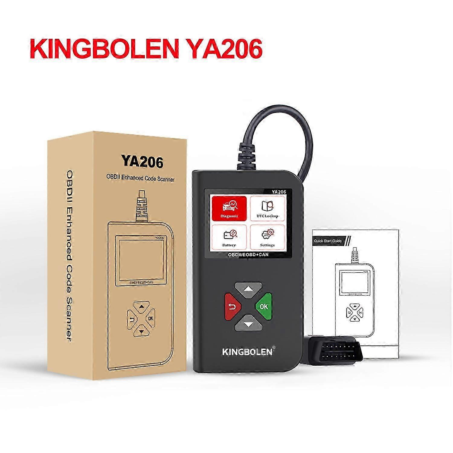 kingbolen YA201 OBD2 Code Reader Professional Automotive Scanner for Car Engine diagnosis Tools PK ELM327 Free Update