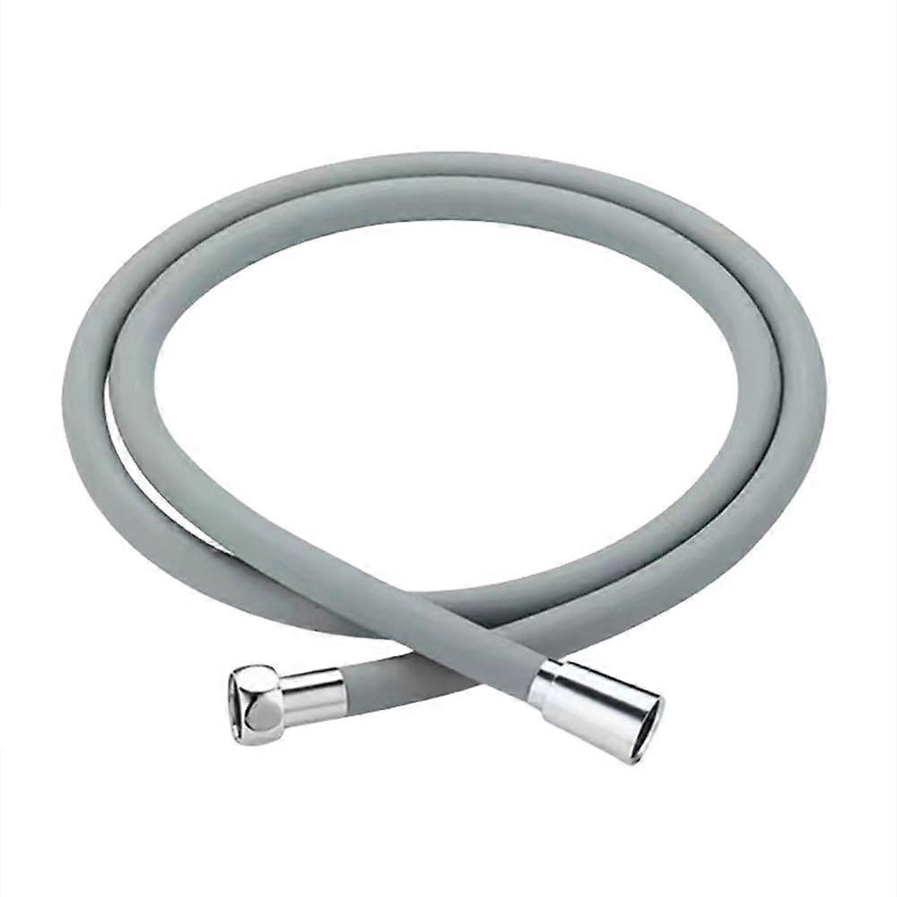 1.5m Flexible Silicone Shower Hose, Gray, Leak-Proof, Soft, Burst-Resistant, 2m Compatible, 1 Piece