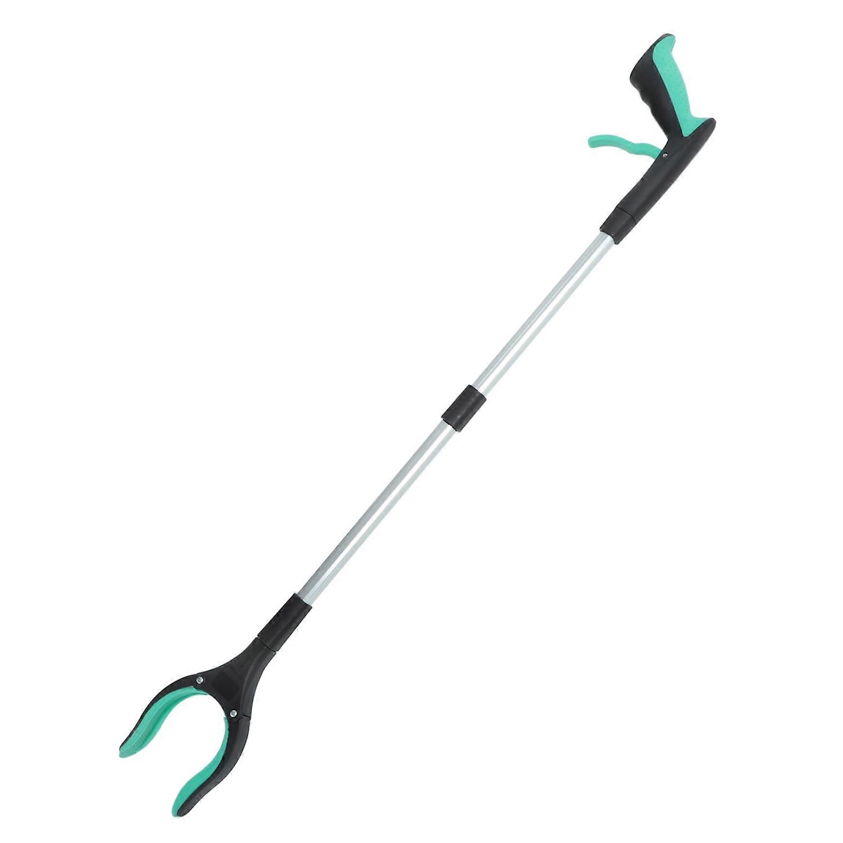 Foldable trash grabber with long handle and claw design, gripping aid for seniors
