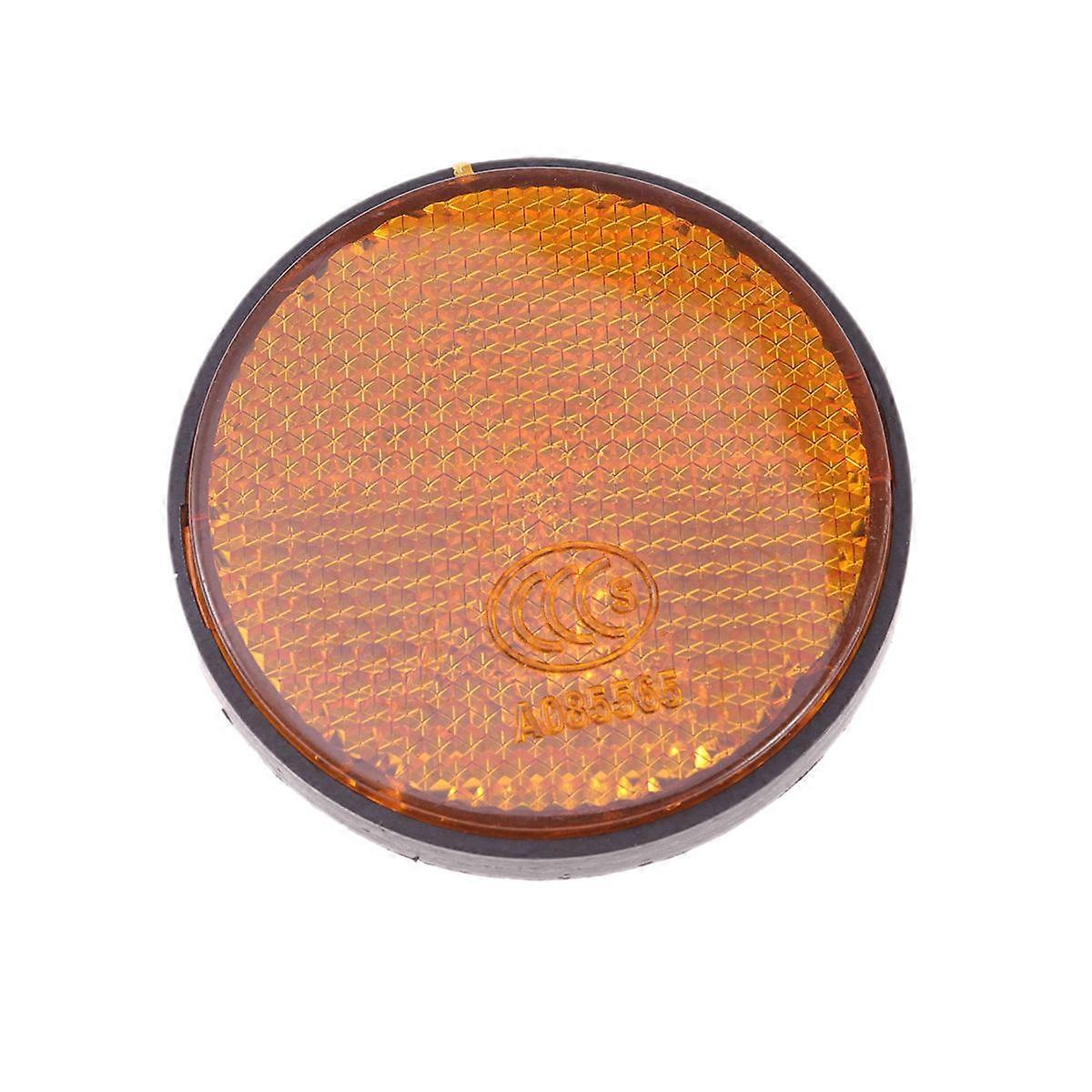 Orange Reflective Disc for Bike Made of Durable Plastic with Screw Mount Easy to Install Lightweight and Practical 2 Pieces