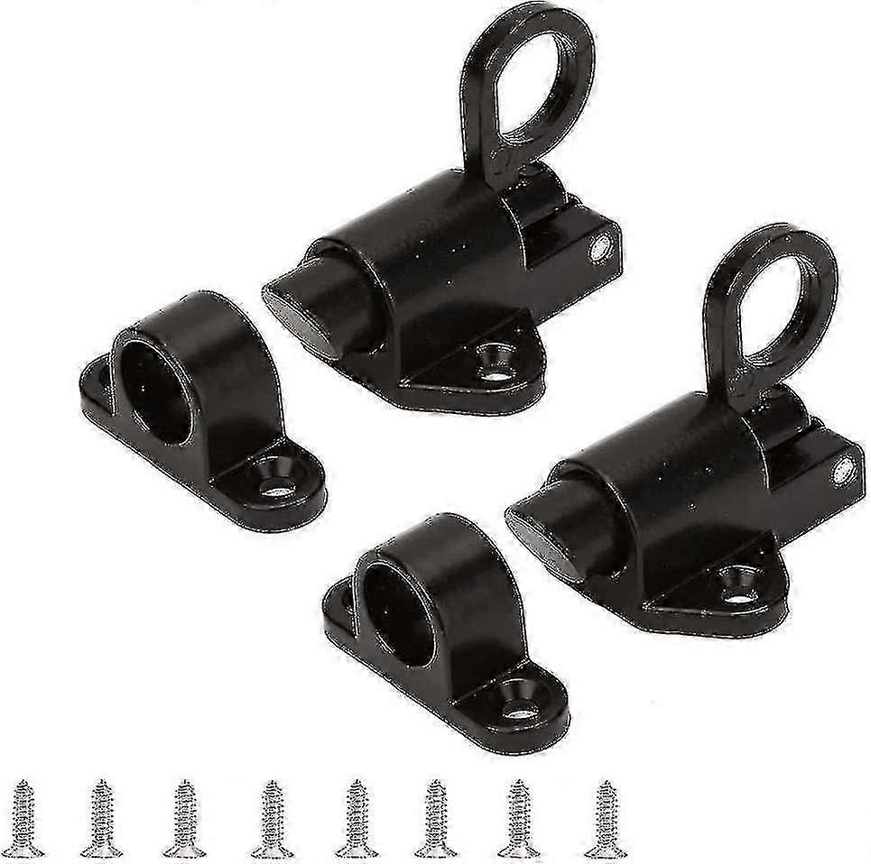 4pcs Self-closing Latch, Spring Door Lock, Door Latch, Security Automatic Window Gate Lock, Spring Load Bolt Latch
