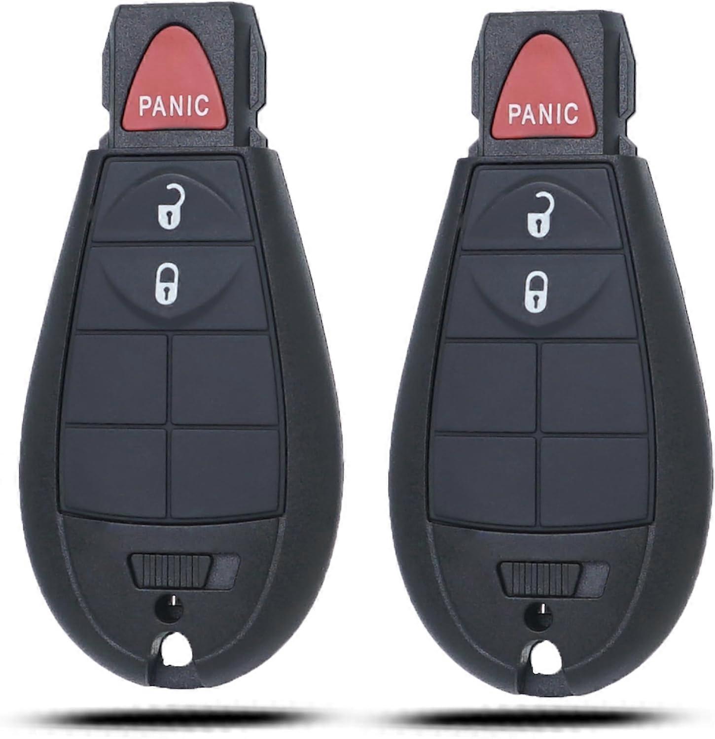 Key Fob Remote Replacement Compatible with Jeep Cherokee 2014 2015 2016 2017 2018 2019 2020 2021 GQ4-53T Keyless Entry with Door Key