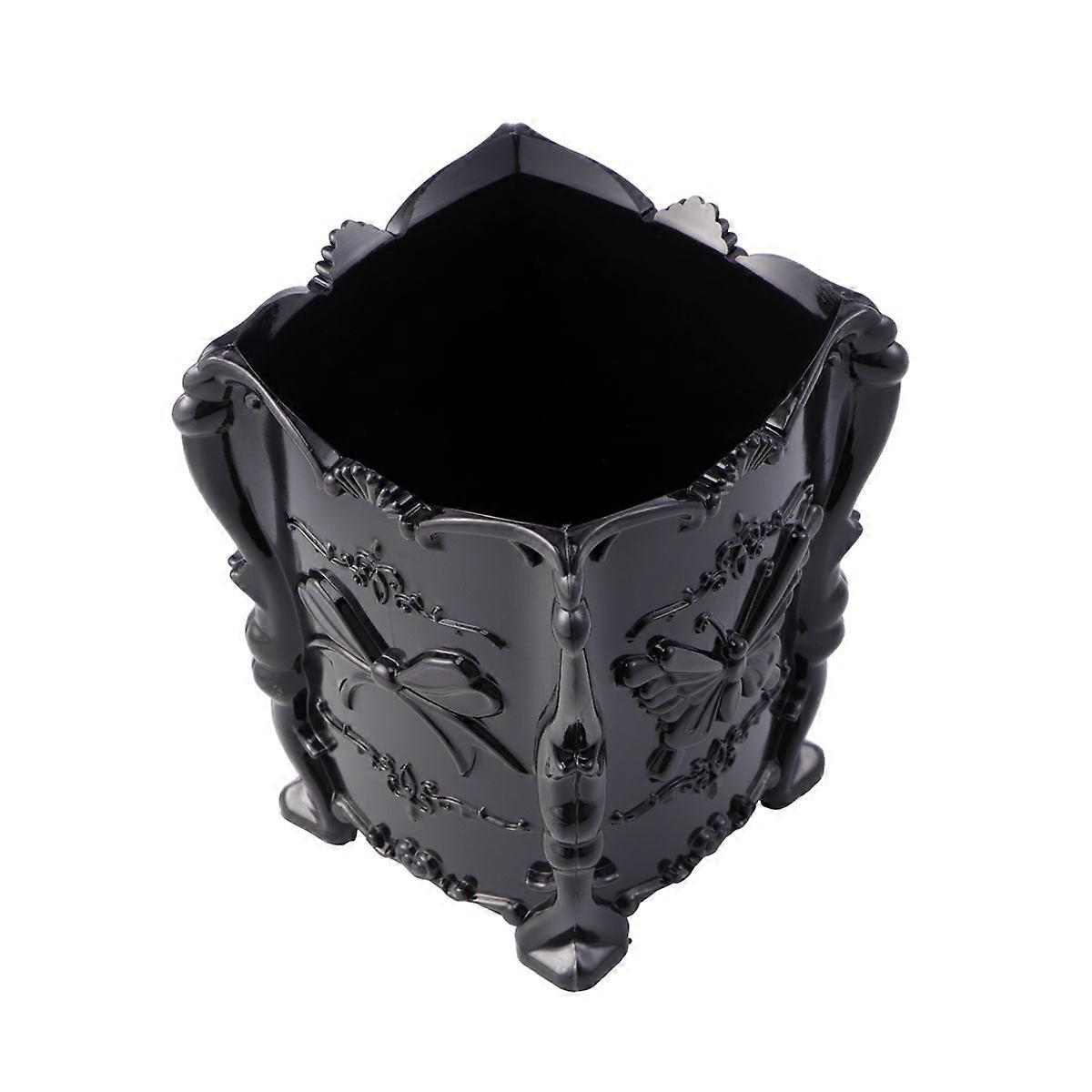 Makeup Brush Holder Organizer Case For Dressing Table With Black Color 1Pack