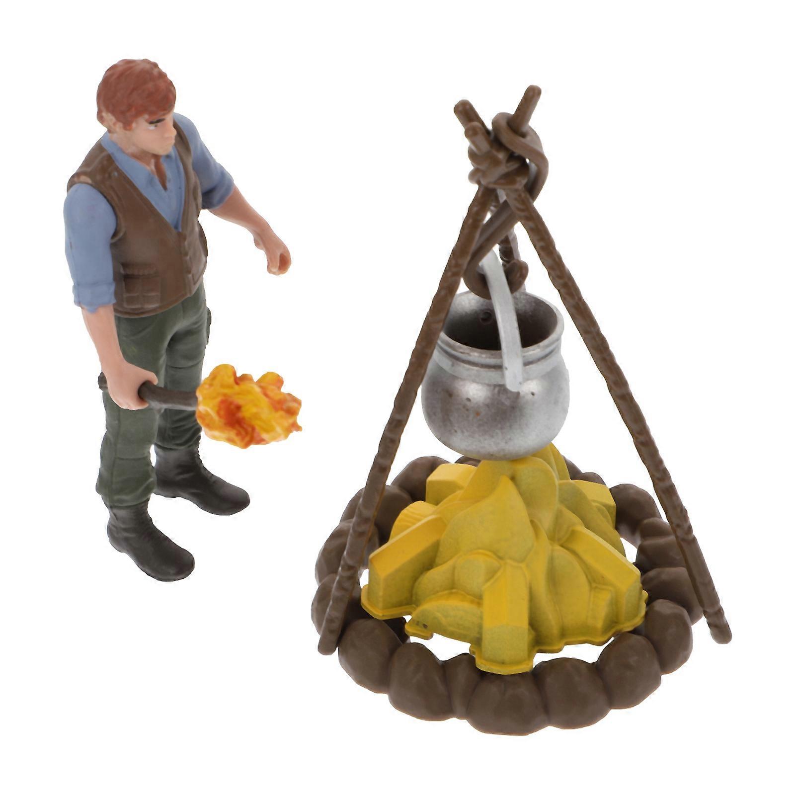 Picnic Landscape Figurines 1 Set Miniature Human Models Assorted Color Decorative Use 9.2X4.2CM Suitable For Hobbyists